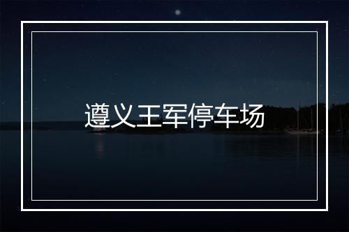遵义王军停车场