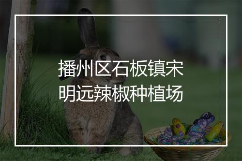 播州区石板镇宋明远辣椒种植场