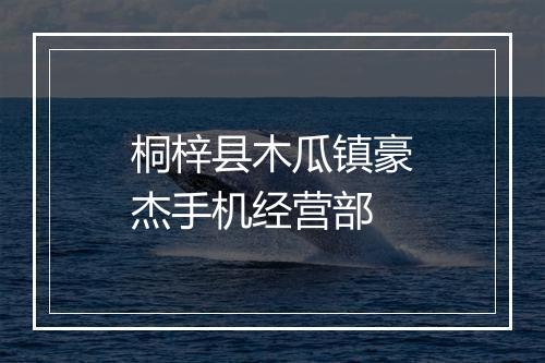 桐梓县木瓜镇豪杰手机经营部