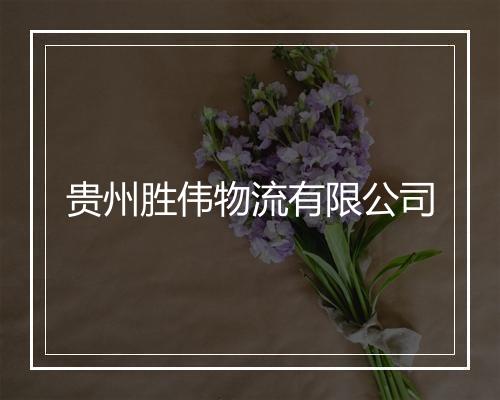 贵州胜伟物流有限公司