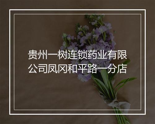 贵州一树连锁药业有限公司凤冈和平路一分店
