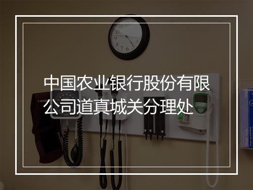 中国农业银行股份有限公司道真城关分理处