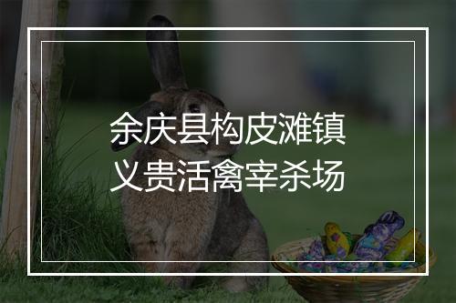 余庆县构皮滩镇义贵活禽宰杀场