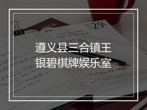 遵义县三合镇王银碧棋牌娱乐室