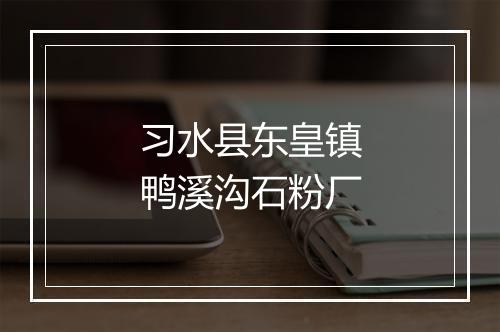 习水县东皇镇鸭溪沟石粉厂