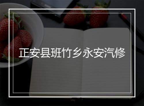 正安县班竹乡永安汽修