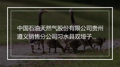 中国石油天然气股份有限公司贵州遵义销售分公司习水县双垭子加油站