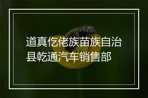 道真仡佬族苗族自治县乾通汽车销售部