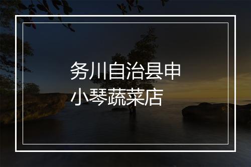 务川自治县申小琴蔬菜店