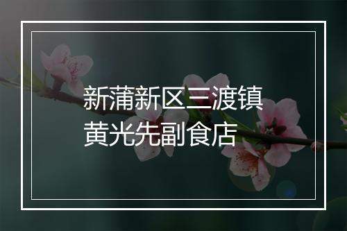 新蒲新区三渡镇黄光先副食店