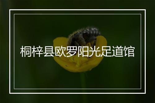 桐梓县欧罗阳光足道馆