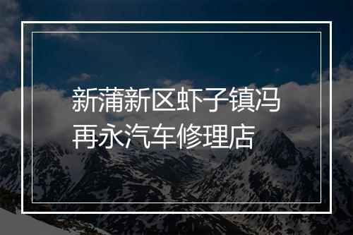 新蒲新区虾子镇冯再永汽车修理店