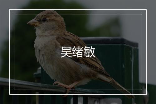 吴绪敏