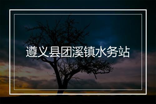 遵义县团溪镇水务站