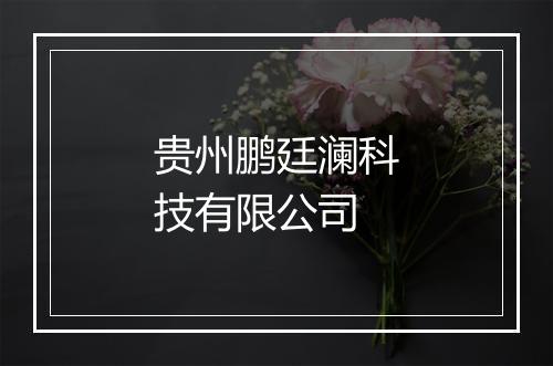 贵州鹏廷澜科技有限公司