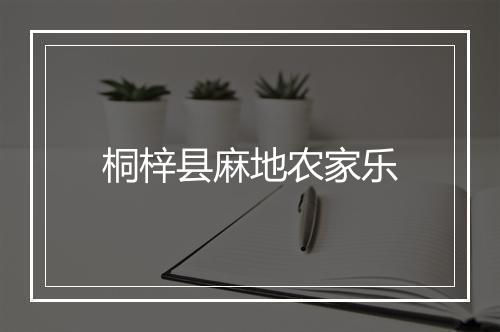 桐梓县麻地农家乐