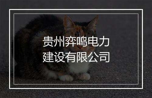 贵州弈鸣电力建设有限公司