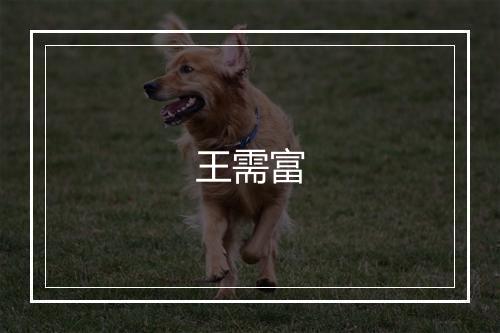 王需富