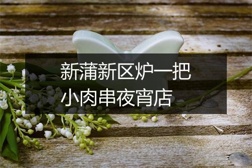 新蒲新区炉一把小肉串夜宵店