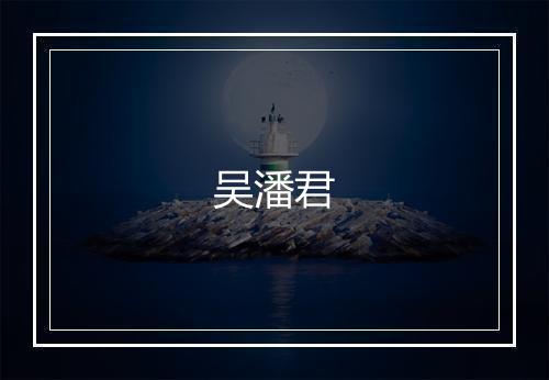 吴潘君