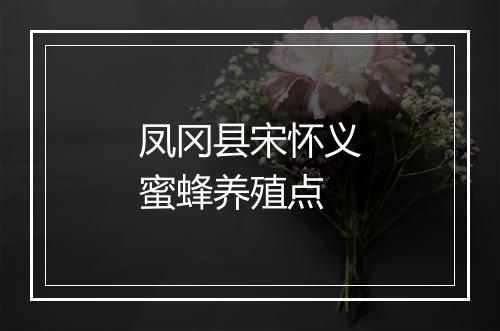 凤冈县宋怀义蜜蜂养殖点