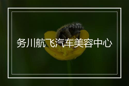 务川航飞汽车美容中心