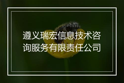 遵义瑞宏信息技术咨询服务有限责任公司