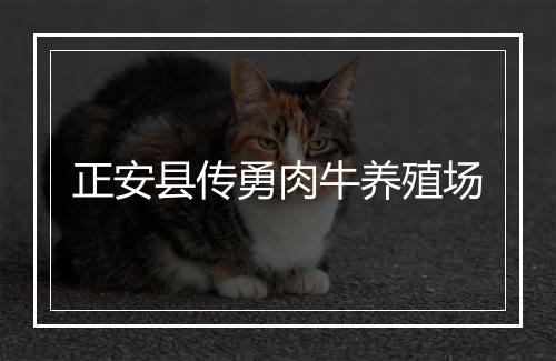 正安县传勇肉牛养殖场