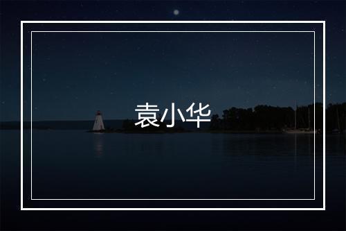 袁小华