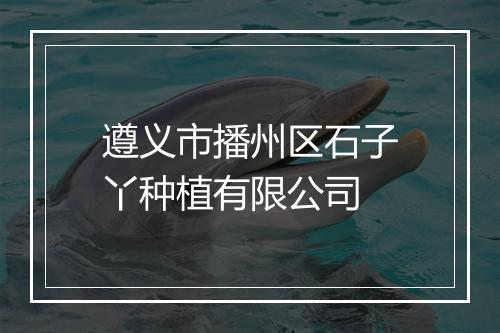 遵义市播州区石子丫种植有限公司