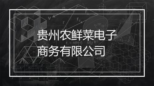 贵州农鲜菜电子商务有限公司
