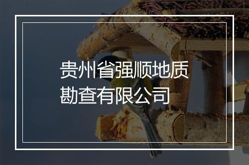 贵州省强顺地质勘查有限公司