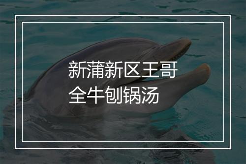 新蒲新区王哥全牛刨锅汤