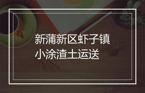 新蒲新区虾子镇小涂渣土运送