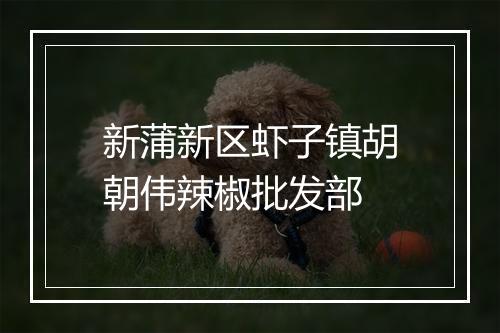 新蒲新区虾子镇胡朝伟辣椒批发部