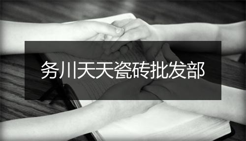 务川天天瓷砖批发部