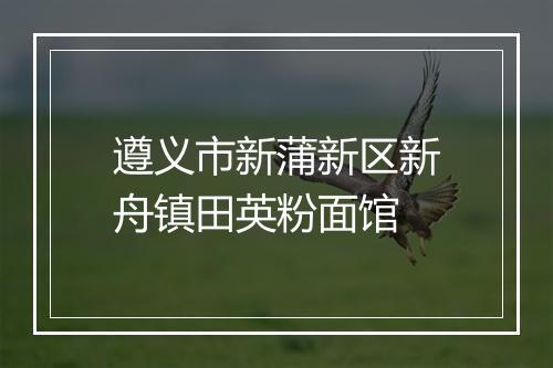 遵义市新蒲新区新舟镇田英粉面馆