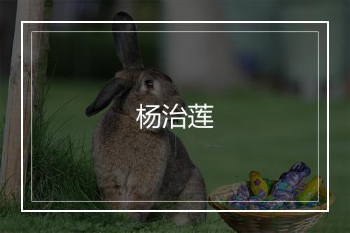 杨治莲
