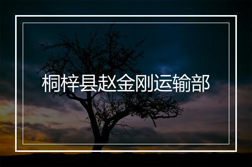 桐梓县赵金刚运输部