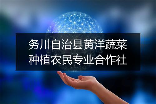 务川自治县黄洋蔬菜种植农民专业合作社