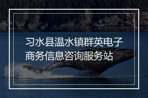 习水县温水镇群英电子商务信息咨询服务站