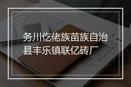 务川仡佬族苗族自治县丰乐镇联亿砖厂