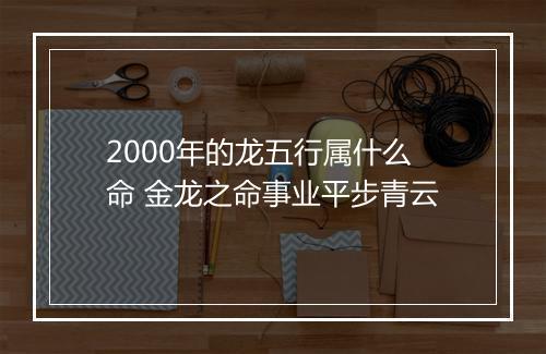 2000年的龙五行属什么命 金龙之命事业平步青云