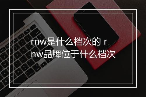 rnw是什么档次的 rnw品牌位于什么档次