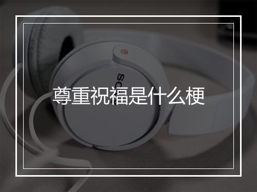 尊重祝福是什么梗