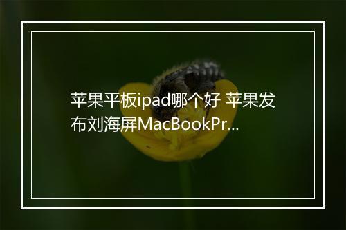 苹果平板ipad哪个好 苹果发布刘海屏MacBookPro