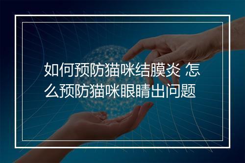 如何预防猫咪结膜炎 怎么预防猫咪眼睛出问题