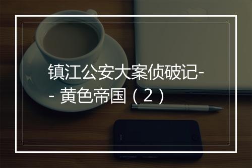 镇江公安大案侦破记-- 黄色帝国（2）