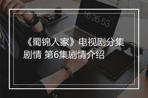 《蜀锦人家》电视剧分集剧情 第6集剧情介绍