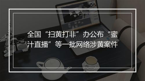 全国“扫黄打非”办公布“蜜汁直播”等一批网络涉黄案件